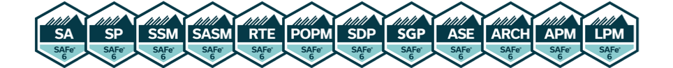 SAFe Scrum Master, Leading SAFe, SAFe Product Owner, SAFe DevOps, SAFE Software Engineer, Agile Practitioner, SAFe Courses, SAFe Agile Certification, Scaled Agile Certification